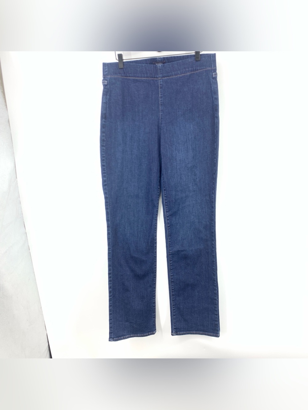 NYDJ Women Size 8 Jeans Dark Wash Pants Bailey Relaxed Straight Pull On Stretch